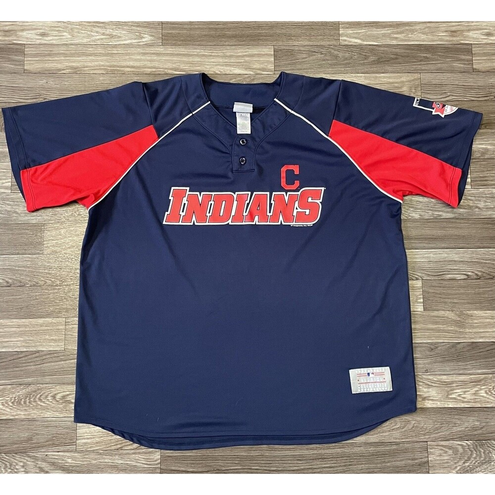 MLB Genuine Merchandise Cleveland Indians Jersey Men’s 2Xl Blue Red